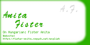 anita fister business card